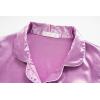 Vopmocld Big Kids Unisex Pjs Set Girls Boys Silk Pajama Sets Satin Clasic Sleepwear Long Sleeve 2 Pieces Button Down Nighty(Haze Purple)