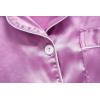 Vopmocld Big Kids Unisex Pjs Set Girls Boys Silk Pajama Sets Satin Clasic Sleepwear Long Sleeve 2 Pieces Button Down Nighty(Haze Purple)