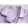 Vopmocld Big Kids Unisex Pjs Set Girls Boys Silk Pajama Sets Satin Clasic Sleepwear Long Sleeve 2 Pieces Button Down Nighty(Lilac)