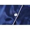 Vopmocld Big Kids Unisex Pjs Set Girls Boys Silk Pajama Sets Satin Clasic Sleepwear Long Sleeve 2 Pieces Button Down Nighty(Navy)