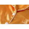 Vopmocld Big Kids Unisex Pjs Set Girls Boys Silk Pajama Sets Satin Clasic Sleepwear Long Sleeve 2 Pieces Button Down Nighty(Orange)