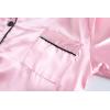 Vopmocld Big Kids Unisex Pjs Set Girls Boys Silk Pajama Sets Satin Clasic Sleepwear Long Sleeve 2 Pieces Button Down Nighty(Pink)