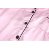 Vopmocld Big Kids Unisex Pjs Set Girls Boys Silk Pajama Sets Satin Clasic Sleepwear Long Sleeve 2 Pieces Button Down Nighty(Pink)