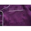 Vopmocld Big Kids Unisex Pjs Set Girls Boys Silk Pajama Sets Satin Clasic Sleepwear Long Sleeve 2 Pieces Button Down Nighty(Purple)