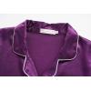 Vopmocld Big Kids Unisex Pjs Set Girls Boys Silk Pajama Sets Satin Clasic Sleepwear Long Sleeve 2 Pieces Button Down Nighty(Purple)