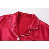 Vopmocld Big Kids Unisex Pjs Set Girls Boys Silk Pajama Sets Satin Clasic Sleepwear Long Sleeve 2 Pieces Button Down Nighty(Red)