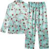 Vopmocld Big Kids Unisex Pjs Set Girls Boys Silk Pajama Sets Satin Clasic Sleepwear Long Sleeve 2 Pieces Button Down Nighty(Xmas Koala)