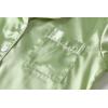 Vopmocld Big Kids Unisex Pjs Set Girls Boys Silk Pajama Sets Satin Clasic Sleepwear Long Sleeve 2 Pieces Button Down Nighty(Yellowish Green)
