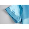 Vopmocld Big Kids Unisex Pjs Set Girls Boys Silk Pajama Sets Satin Clasic Sleepwear Summer 2 Pieces Button Down Nighty(2pcs-lake Blue)