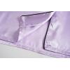 Vopmocld Big Kids Unisex Pjs Set Girls Boys Silk Pajama Sets Satin Clasic Sleepwear Summer 2 Pieces Button Down Nighty(2pcs-lilac(black Button))