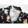 Vopmocld Big Kids Unisex Pjs Set Girls Boys Silk Pajama Sets Satin Clasic Sleepwear Summer 2 Pieces Button Down Nighty(Easter Black Bunny)