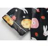 Vopmocld Big Kids Unisex Pjs Set Girls Boys Silk Pajama Sets Satin Clasic Sleepwear Summer 2 Pieces Button Down Nighty(Easter Black Bunny)