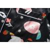Vopmocld Big Kids Unisex Pjs Set Girls Boys Silk Pajama Sets Satin Clasic Sleepwear Summer 2 Pieces Button Down Nighty(Easter Black Bunny)