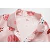 Vopmocld Big Kids Unisex Pjs Set Girls Boys Silk Pajama Sets Satin Clasic Sleepwear Summer 2 Pieces Button Down Nighty(Easter Pink Bunny)