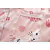 Vopmocld Big Kids Unisex Pjs Set Girls Boys Silk Pajama Sets Satin Clasic Sleepwear Summer 2 Pieces Button Down Nighty(Easter Pink Bunny)