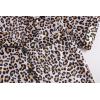 Vopmocld Big Kids Unisex Pjs Set Girls Boys Silk Pajama Sets Satin Clasic Sleepwear Summer 2 Pieces Button Down Nighty(Full Printed Leopard)