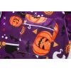 Vopmocld Big Kids Unisex Pjs Set Girls Boys Silk Pajama Sets Satin Clasic Sleepwear Summer 2 Pieces Button Down Nighty(Halloween Purple)
