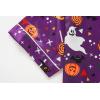 Vopmocld Big Kids Unisex Pjs Set Girls Boys Silk Pajama Sets Satin Clasic Sleepwear Summer 2 Pieces Button Down Nighty(Halloween Purple)