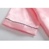 Vopmocld Big Kids Unisex Pjs Set Girls Boys Silk Pajama Sets Satin Clasic Sleepwear Summer 2 Pieces Button Down Nighty(Pink)