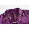 Vopmocld Big Kids Unisex Pjs Set Girls Boys Silk Pajama Sets Satin Clasic Sleepwear Summer 2 Pieces Button Down Nighty(Purple)