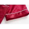 Vopmocld Big Kids Unisex Pjs Set Girls Boys Silk Pajama Sets Satin Clasic Sleepwear Summer 2 Pieces Button Down Nighty(Red)
