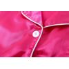 Vopmocld Big Kids Unisex Pjs Set Girls Boys Silk Pajama Sets Satin Clasic Sleepwear Summer 2 Pieces Button Down Nighty(Rose)