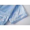 Vopmocld Big Kids Unisex Pjs Set Girls Boys Silk Pajama Sets Satin Clasic Sleepwear Summer 2 Pieces Button Down Nighty(Sky Blue)