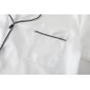 Vopmocld Big Kids Unisex Pjs Set Girls Boys Silk Pajama Sets Satin Clasic Sleepwear Summer 2 Pieces Button Down Nighty(White)