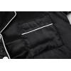 Vopmocld Satin Pajama Sets Unisex Boys and Girls Silk Button Down Short Sleeve & Shorts & Pants Sleepwear 3PCS Loungewear PJS(Black)