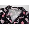 Vopmocld Satin Pajama Sets Unisex Boys and Girls Silk Button Down Short Sleeve & Shorts & Pants Sleepwear 3PCS Loungewear PJS(Black Bunny)