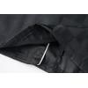 Vopmocld Satin Pajama Sets Unisex Boys and Girls Silk Button Down Short Sleeve & Shorts & Pants Sleepwear 3PCS Loungewear PJS(Black Plaid Love)