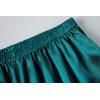 Vopmocld Satin Pajama Sets Unisex Boys and Girls Silk Button Down Short Sleeve & Shorts & Pants Sleepwear 3PCS Loungewear PJS(Dark Green)