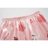Vopmocld Satin Pajama Sets Unisex Boys and Girls Silk Button Down Short Sleeve & Shorts & Pants Sleepwear 3PCS Loungewear PJS(Easter Pink Bunny)