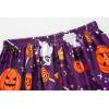 Vopmocld Satin Pajama Sets Unisex Boys and Girls Silk Button Down Short Sleeve & Shorts & Pants Sleepwear 3PCS Loungewear PJS(Halloween)