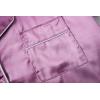 Vopmocld Satin Pajama Sets Unisex Boys and Girls Silk Button Down Short Sleeve & Shorts & Pants Sleepwear 3PCS Loungewear PJS(Haze Purple)