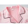 Vopmocld Satin Pajama Sets Unisex Boys and Girls Silk Button Down Short Sleeve & Shorts & Pants Sleepwear 3PCS Loungewear PJS(Light Pink)
