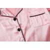 Vopmocld Satin Pajama Sets Unisex Boys and Girls Silk Button Down Short Sleeve & Shorts & Pants Sleepwear 3PCS Loungewear PJS(Light Pink)
