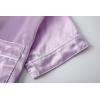 Vopmocld Satin Pajama Sets Unisex Boys and Girls Silk Button Down Short Sleeve & Shorts & Pants Sleepwear 3PCS Loungewear PJS(Lilac)