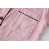 Vopmocld Satin Pajama Sets Unisex Boys and Girls Silk Button Down Short Sleeve & Shorts & Pants Sleepwear 3PCS Loungewear PJS(Lotus Hearts)