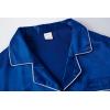 Vopmocld Satin Pajama Sets Unisex Boys and Girls Silk Button Down Short Sleeve & Shorts & Pants Sleepwear 3PCS Loungewear PJS(Navy Blue)