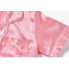 Vopmocld Satin Pajama Sets Unisex Boys and Girls Silk Button Down Short Sleeve & Shorts & Pants Sleepwear 3PCS Loungewear PJS(Watermelon)
