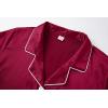 Vopmocld Satin Pajama Sets Unisex Boys and Girls Silk Button Down Short Sleeve & Shorts & Pants Sleepwear 3PCS Loungewear PJS(Wine Red)
