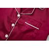 Vopmocld Satin Pajama Sets Unisex Boys and Girls Silk Button Down Short Sleeve & Shorts & Pants Sleepwear 3PCS Loungewear PJS(Wine Red)