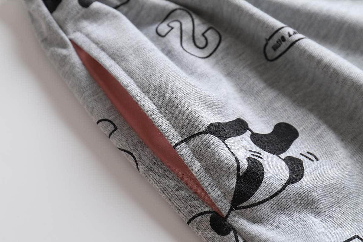 imageVopmocld Big Girls Cute Pajama Sets Long Sleeve Lovely Sleepwear 2 Piece PJS Multiple Cartoon JammiesSleep Panda