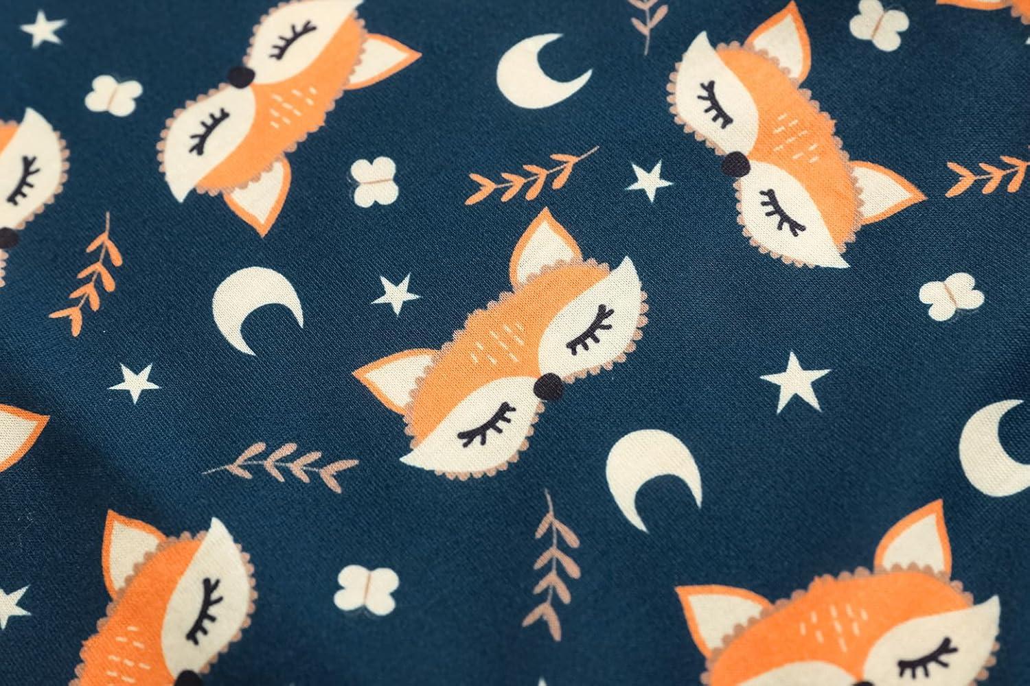 imageVopmocld Big Girls Short Sleeve amp Shorts amp Pants Pajama Sets 3PCS Cartoon Patterns Cute Lounge Sets for Teens 818 Years3pcsnavy Fox