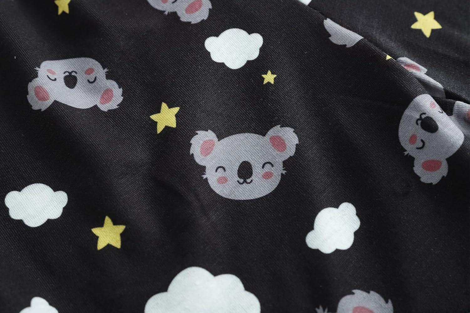 imageVopmocld Big Girls Short Sleeve amp Shorts amp Pants Pajama Sets 3PCS Cartoon Patterns Cute Lounge Sets for Teens 818 Years3pcssleep Koala