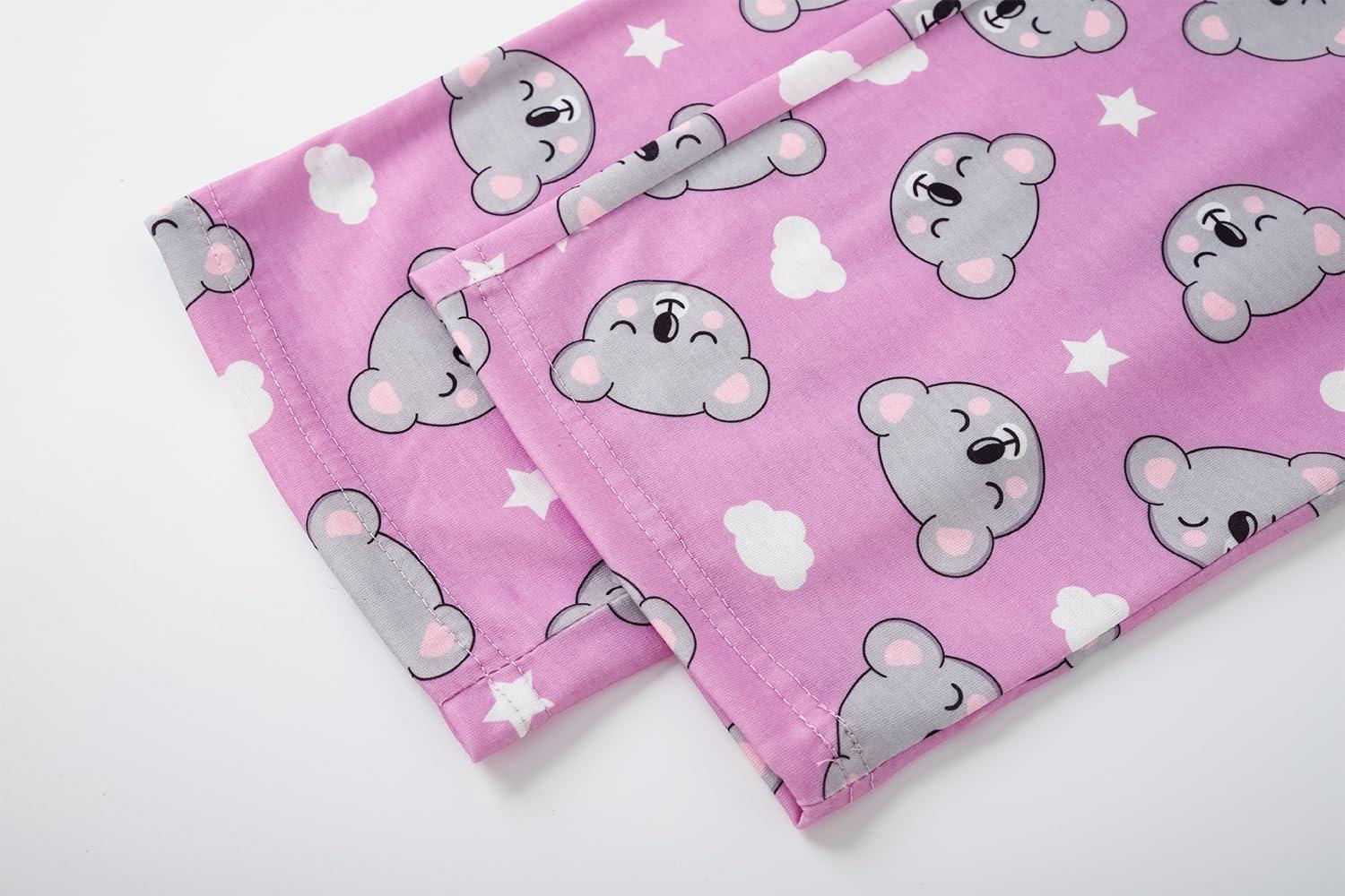 imageVopmocld Young Girls Lovely Bunny Pajama Sets Cotton Long Sleeve Pjs Clothes Sleepwear ShirtsCloud Koala
