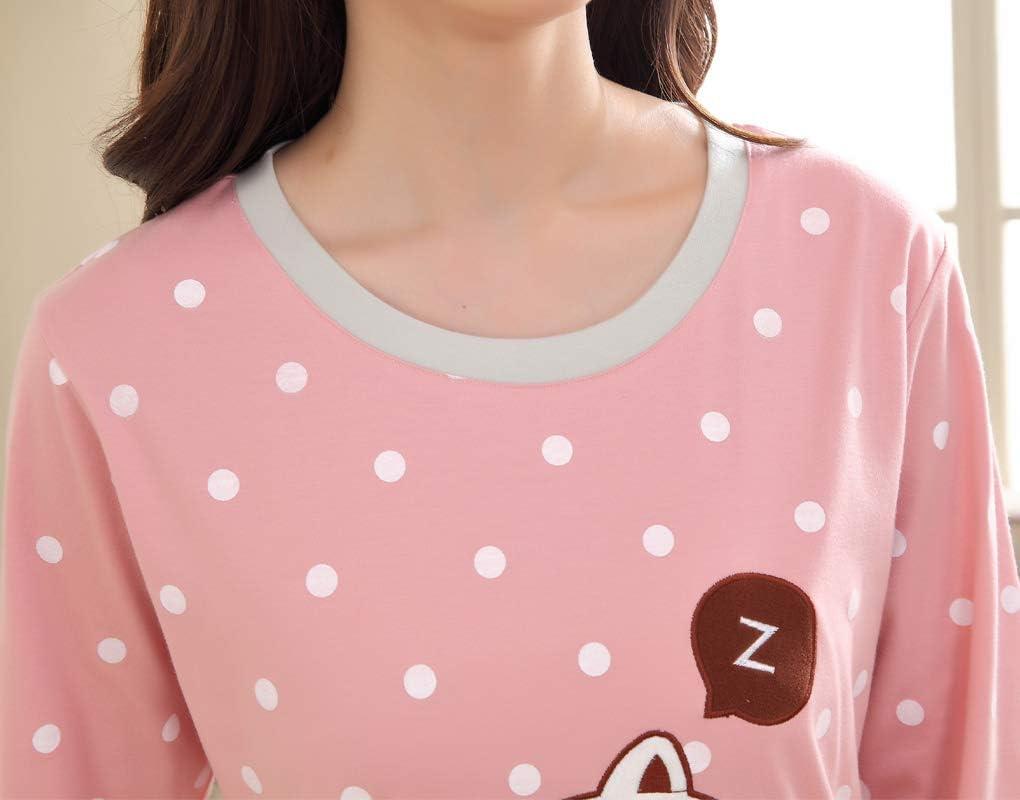 imageVopmocld Young Girls Lovely Bunny Pajama Sets Cotton Long Sleeve Pjs Clothes Sleepwear ShirtsPolka Dot Cat