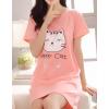 Vopmocld Big Girls’ Cute Happy Cat Sleepwear Short Sleeve Summer Soft Nightgown(Pink)