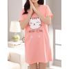 Vopmocld Big Girls’ Cute Happy Cat Sleepwear Short Sleeve Summer Soft Nightgown(Pink)